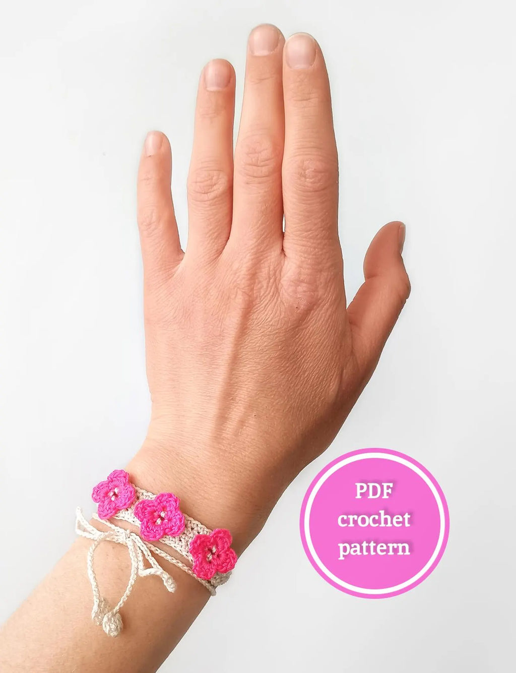 Cute Floral Crochet Bracelet Pattern