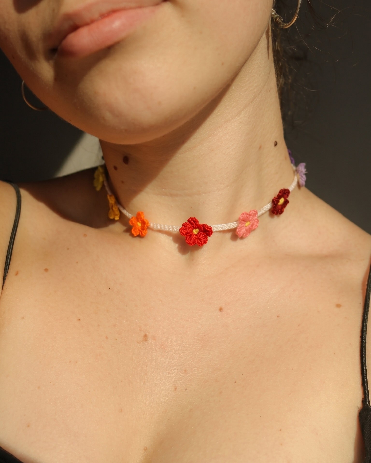 🌸 Crochet Flower Choker Pattern