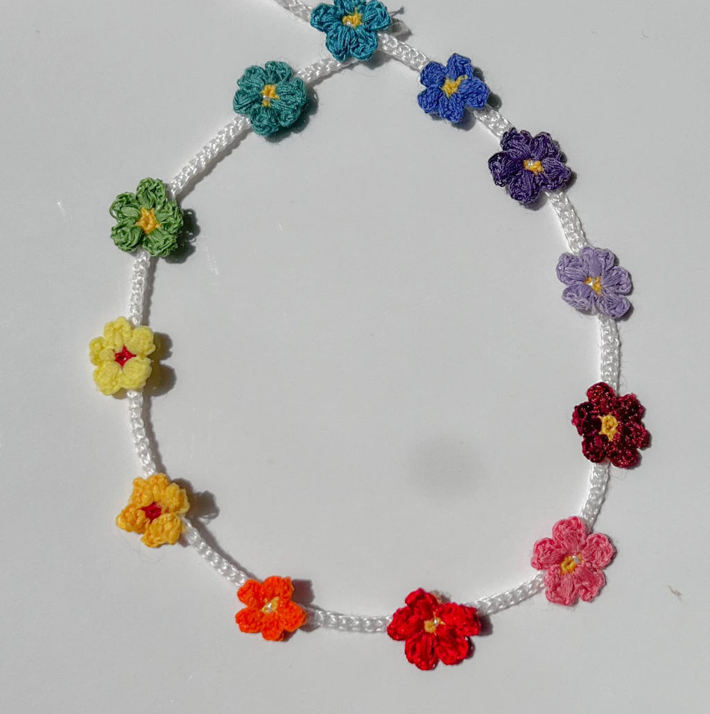 Crochet Flower Bracelet &amp; Necklace – 2 Patterns in 1