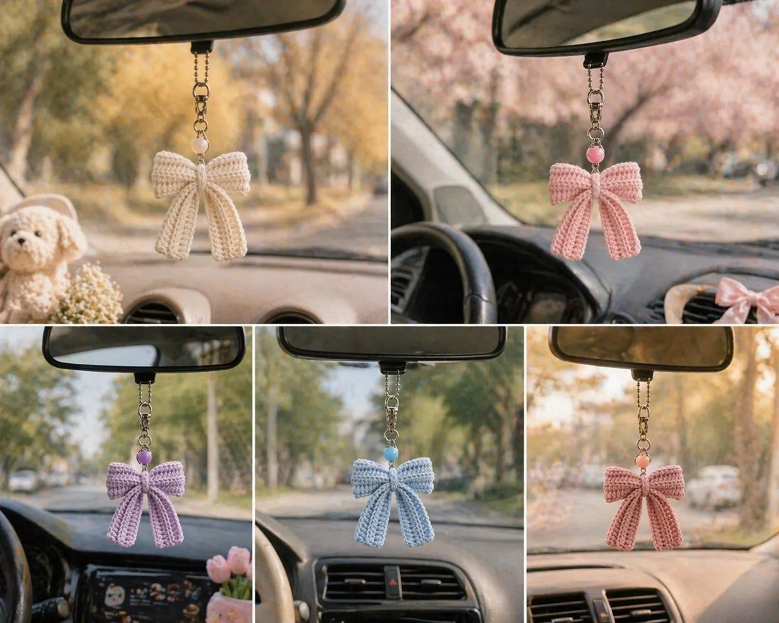 Easy Crochet Bow Keychain Pattern | Coquette Bag Charm & Car Accessory PDF Tutorial