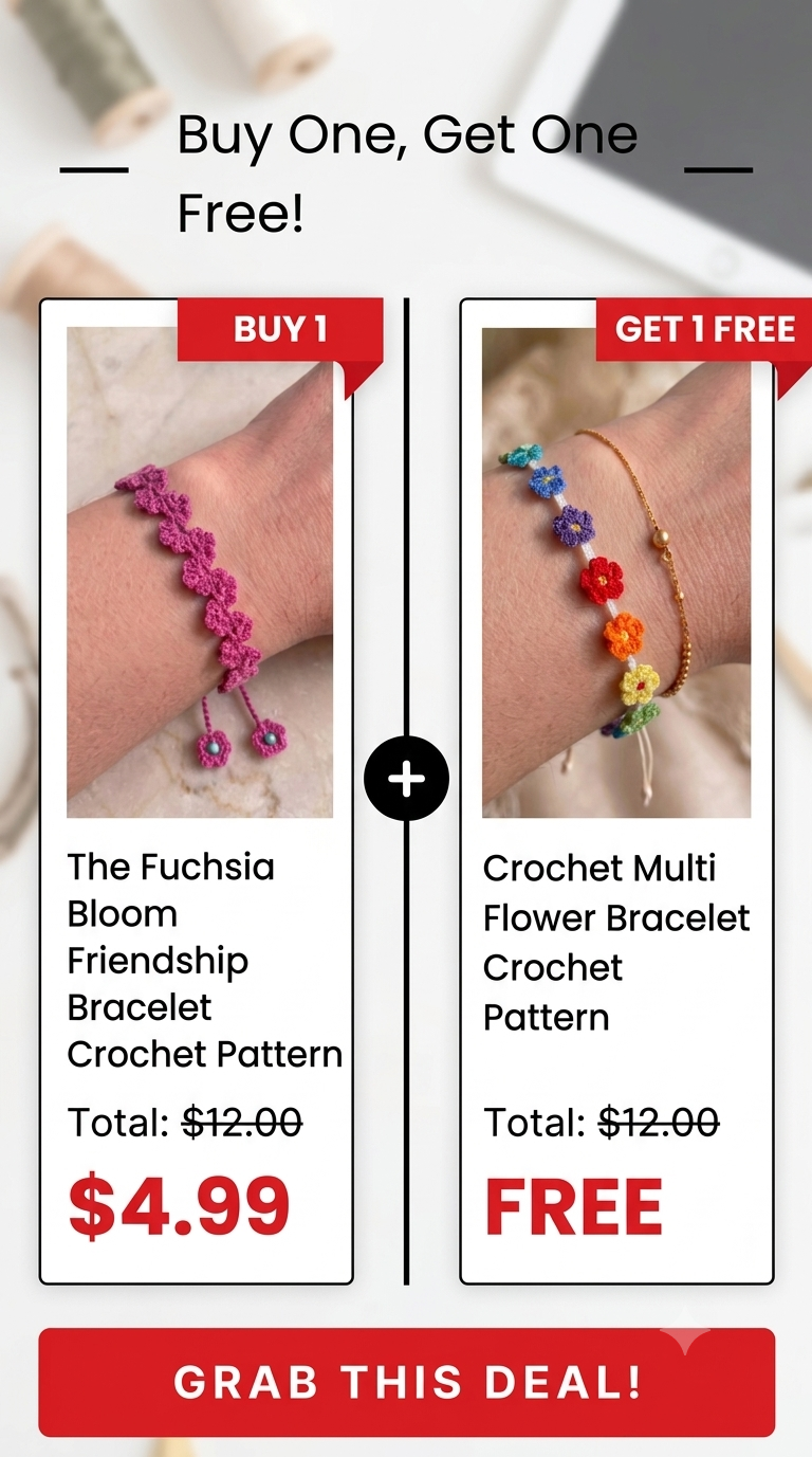 The Fuchsia Bloom Friendship Bracelet — A Quick & Beautiful– 2 Patterns in 1