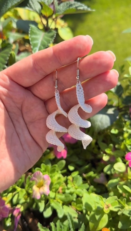 Crochet Spiral Earrings  – 2 Patterns in 1