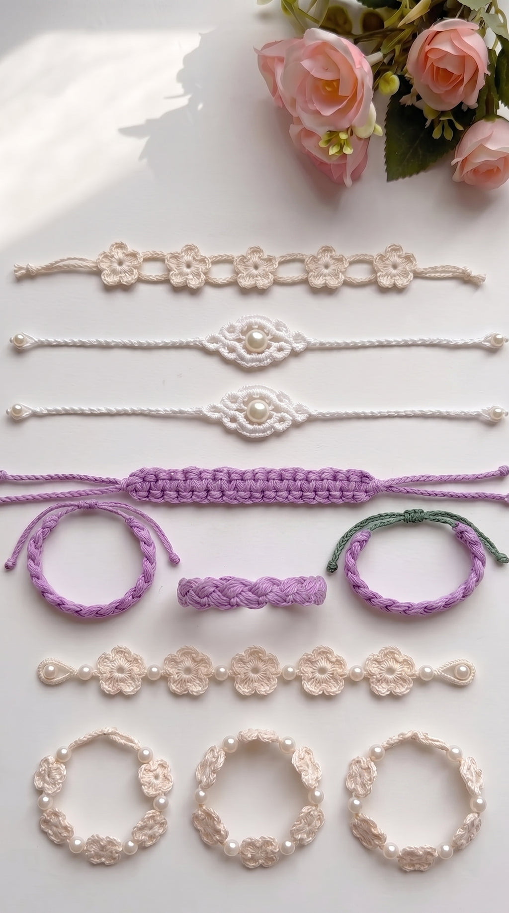 CROCHET PATTERN / Summertime Lace Bracelet Collection - 4 patterns