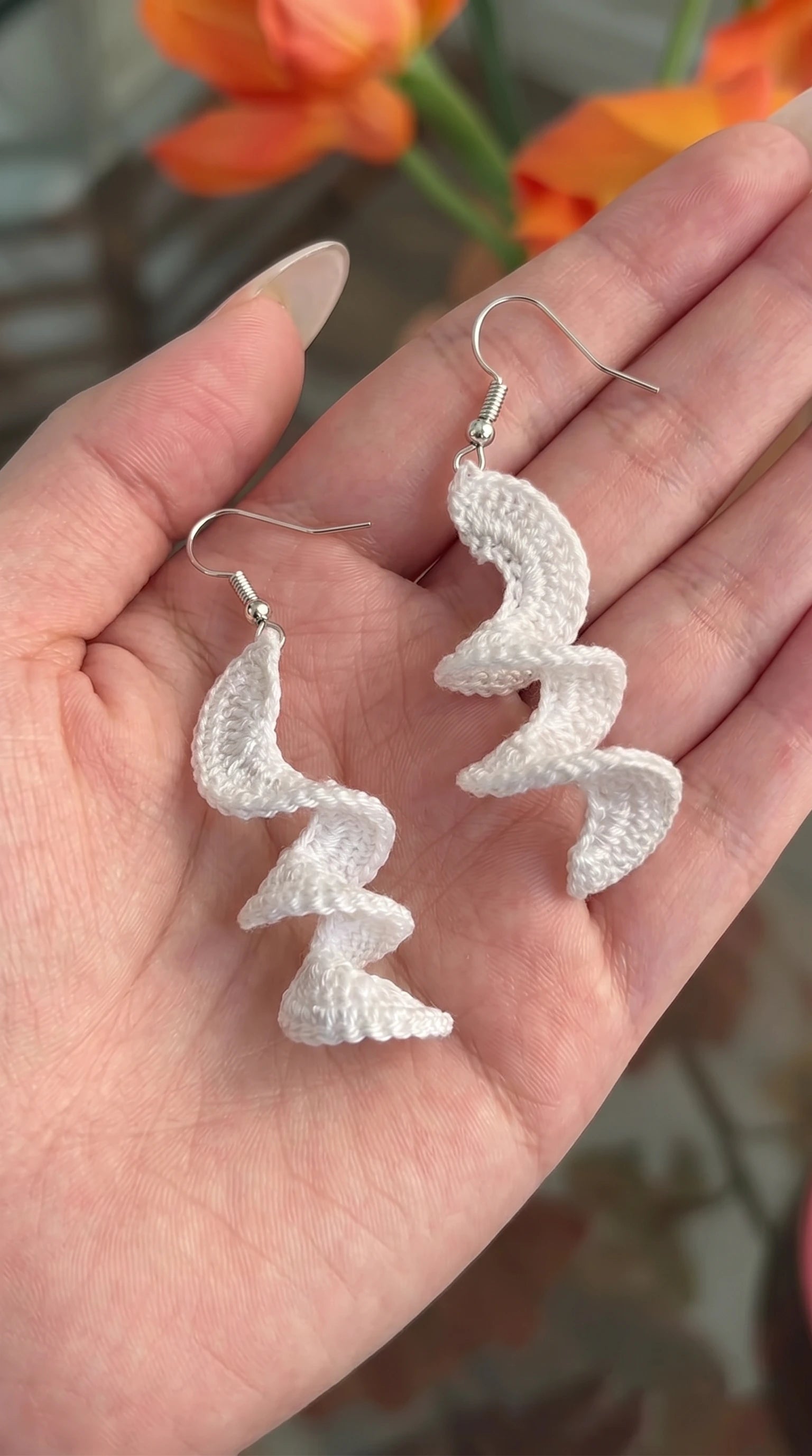 Spiral Crochet Earrings Pattern (2-in-1 PDF/Instant download)
