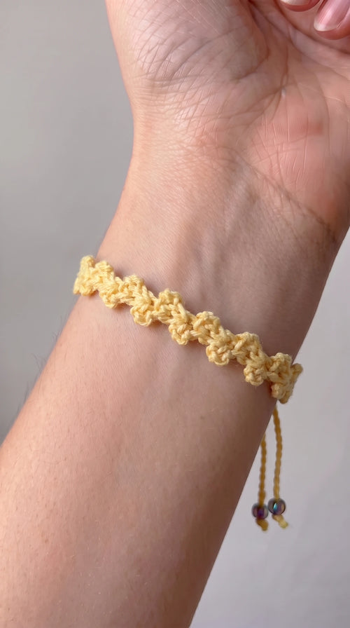 Crochet Bracelet PATTERN  – 2 Patterns in 1
