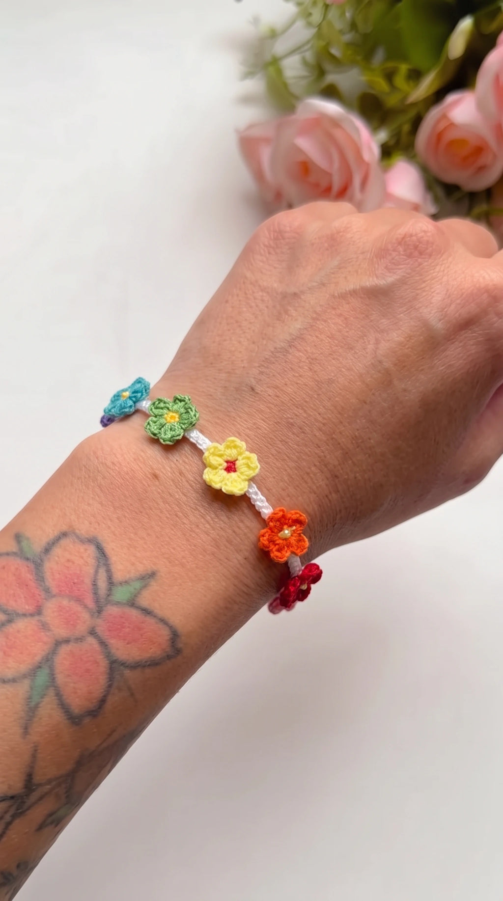 Crochet Flower Bracelet &amp; Necklace – 2 Patterns in 1