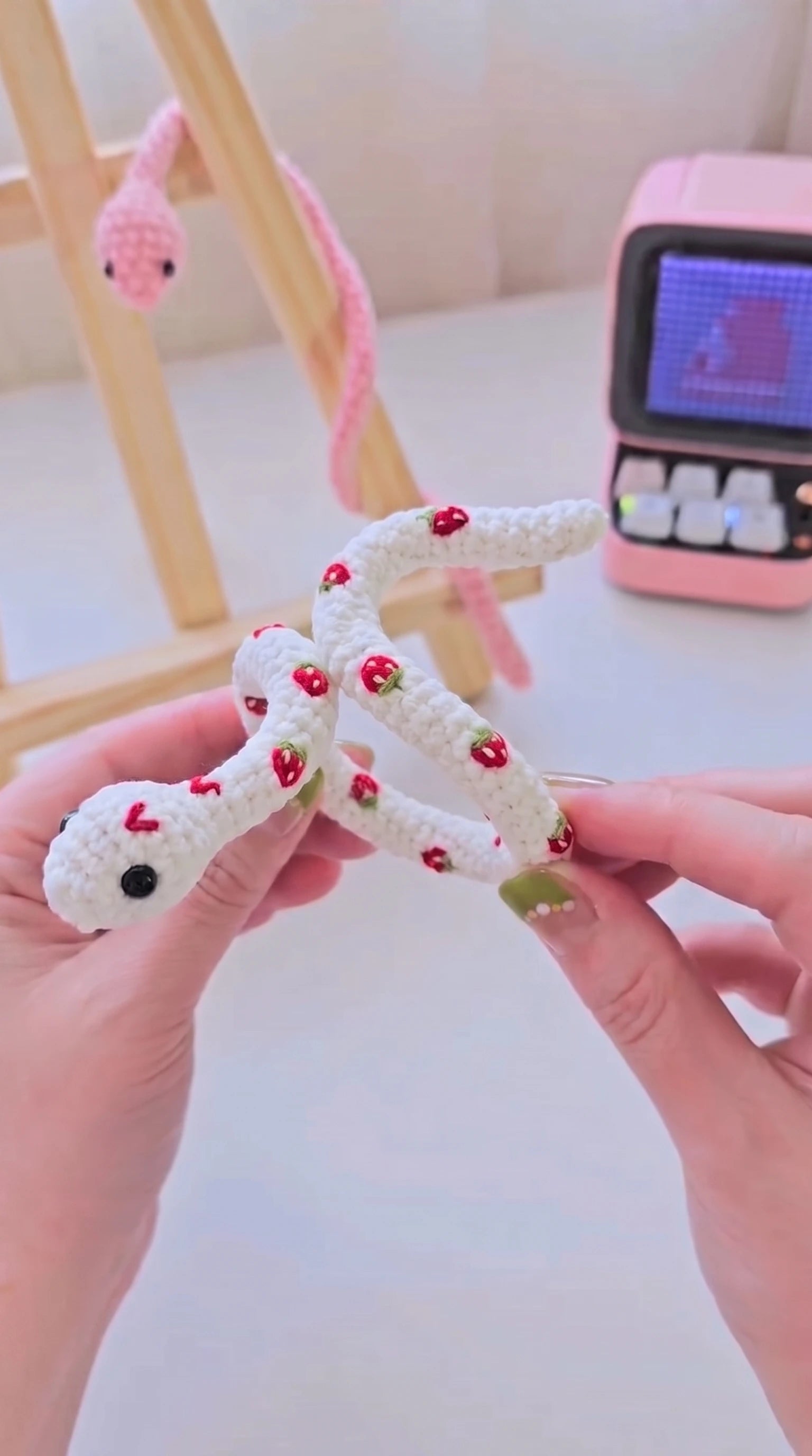 The Easy "Danger Noodle" Amigurumi Snake Wrap Bracelet Pattern