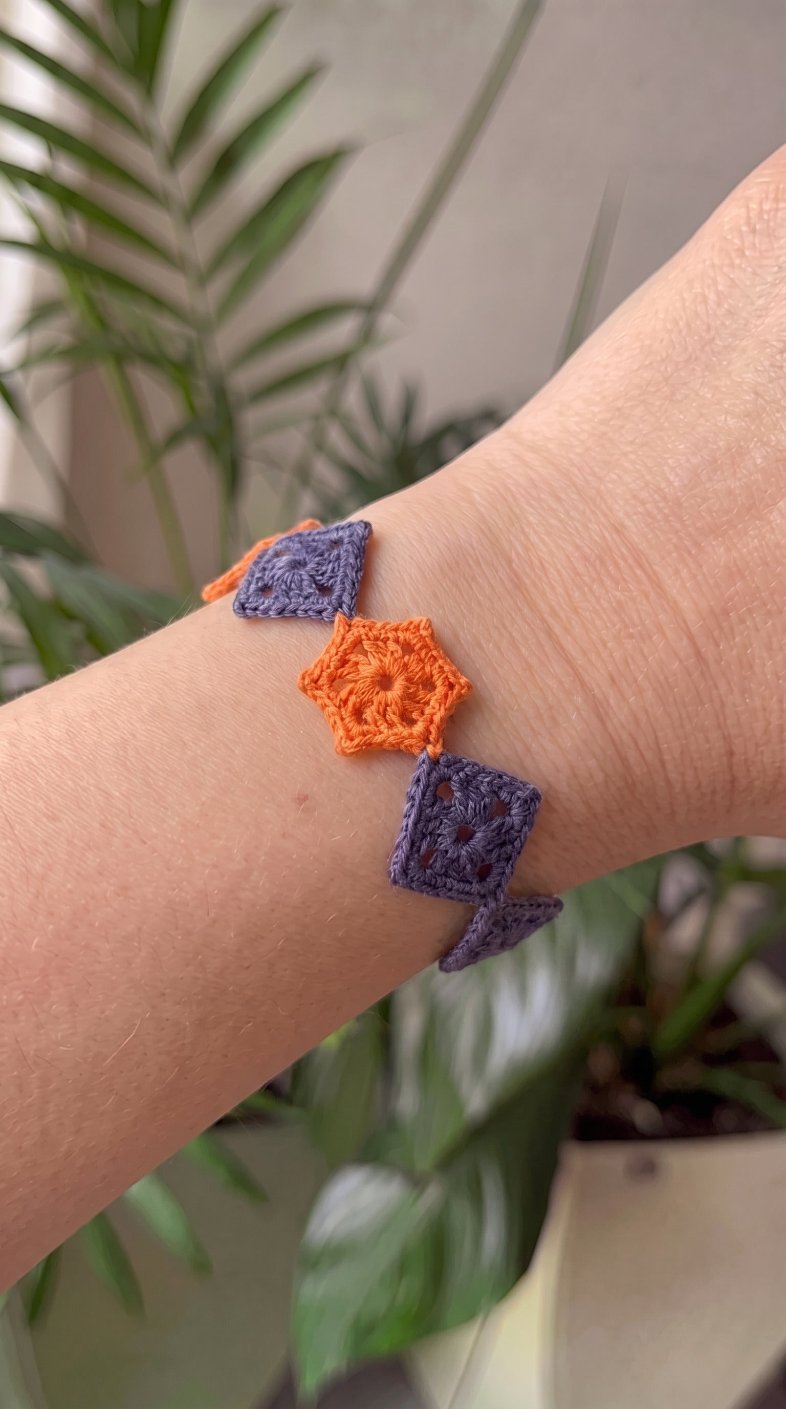 Modern Geometric Crochet Bracelet Pattern PDF | Easy DIY Crochet Jewelry