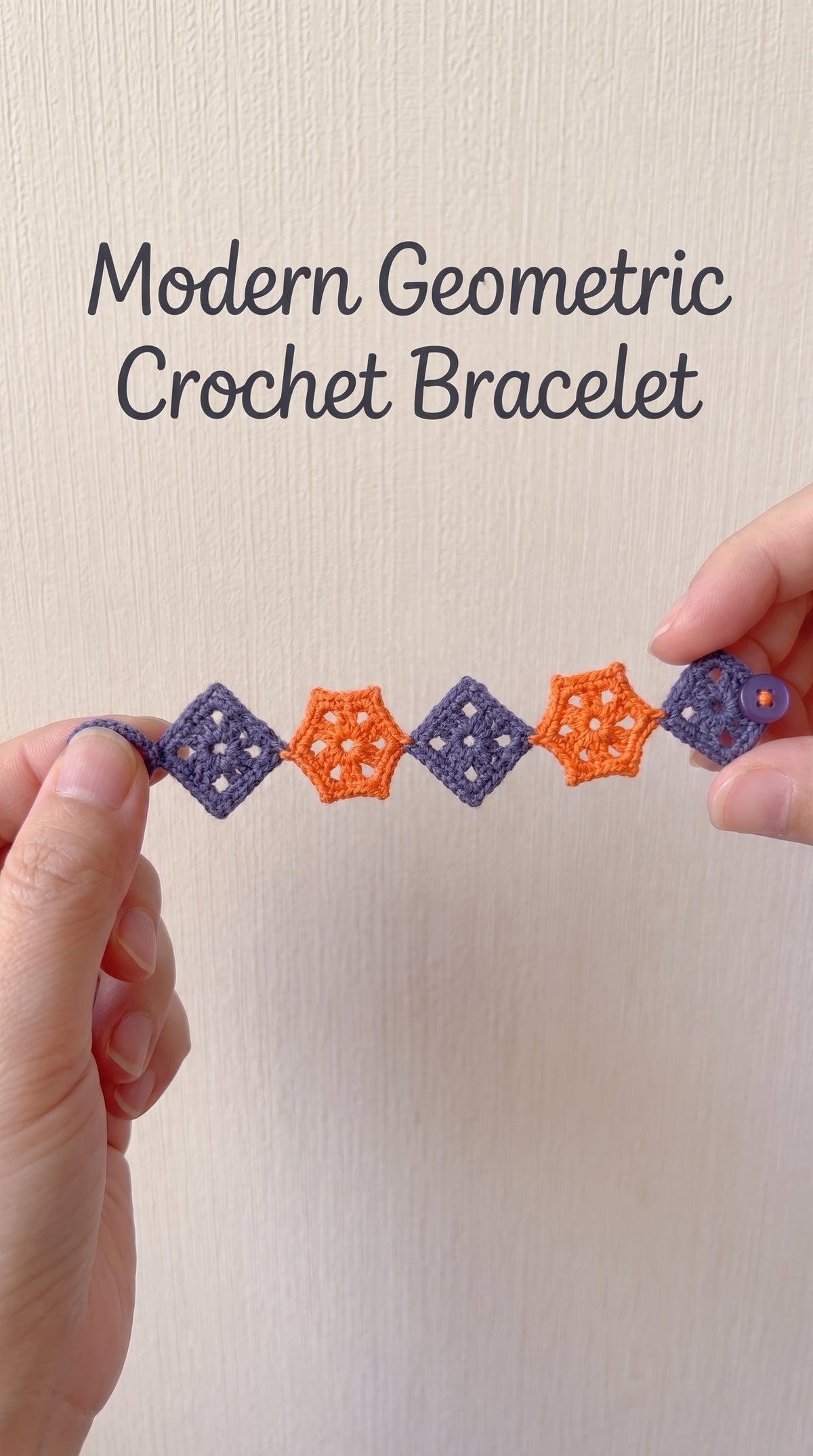 Modern Geometric Crochet Bracelet Pattern