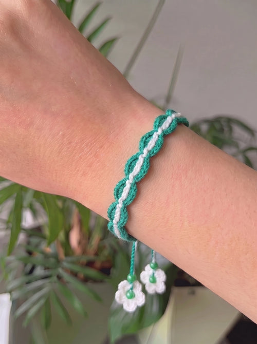 Coffee Lover Bracelet Crochet Pattern ☕🤎💚