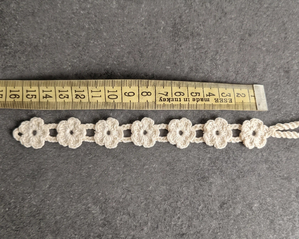 🌸 Crochet Flower Bracelet– 2 Patterns in 1