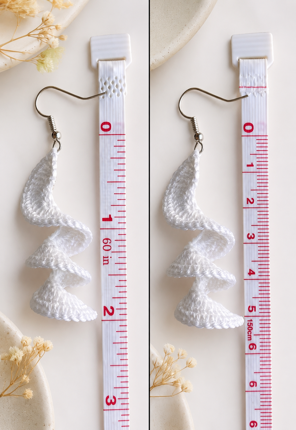 Crochet Spiral Earrings  – 2 Patterns in 1