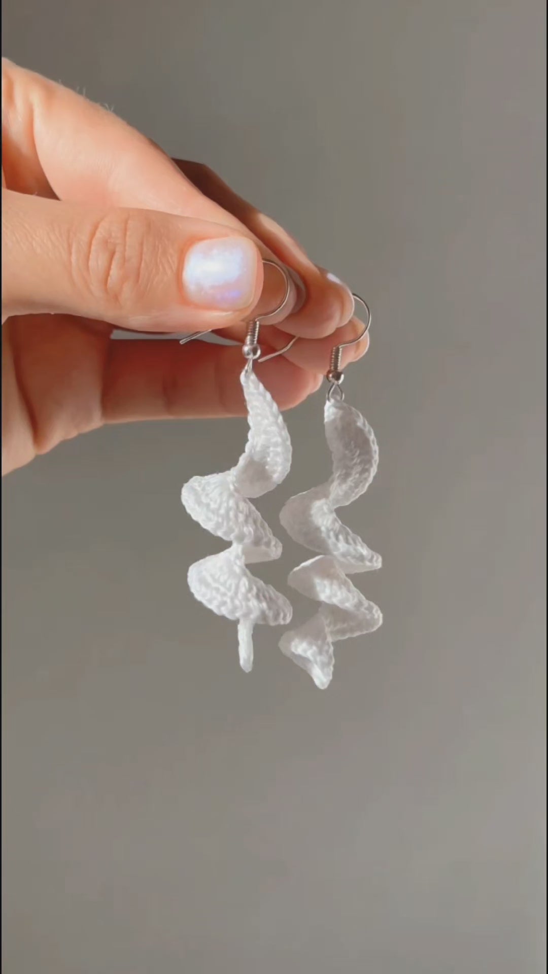 Spiral Crochet Earrings Pattern (2-in-1 PDF/Instant download)